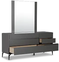 Oslo Gray Dresser & Mirror