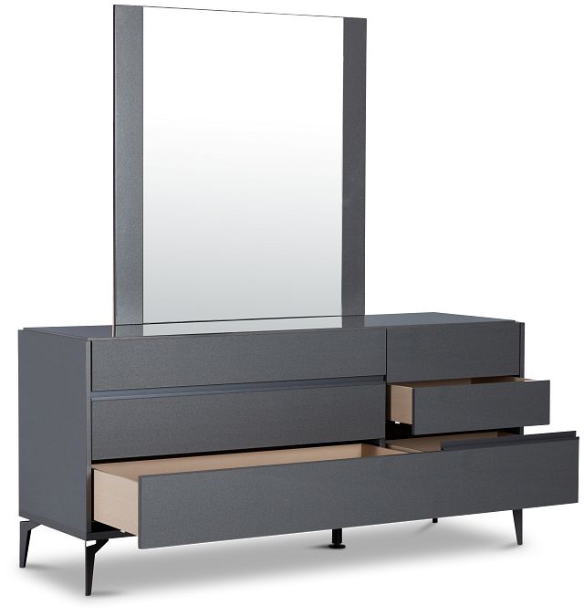 Oslo Gray Dresser & Mirror