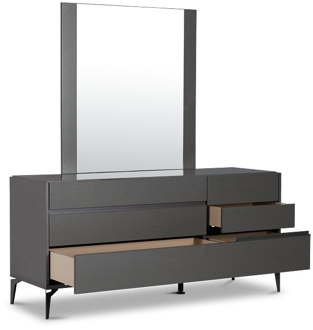 Oslo Gray Dresser & Mirror