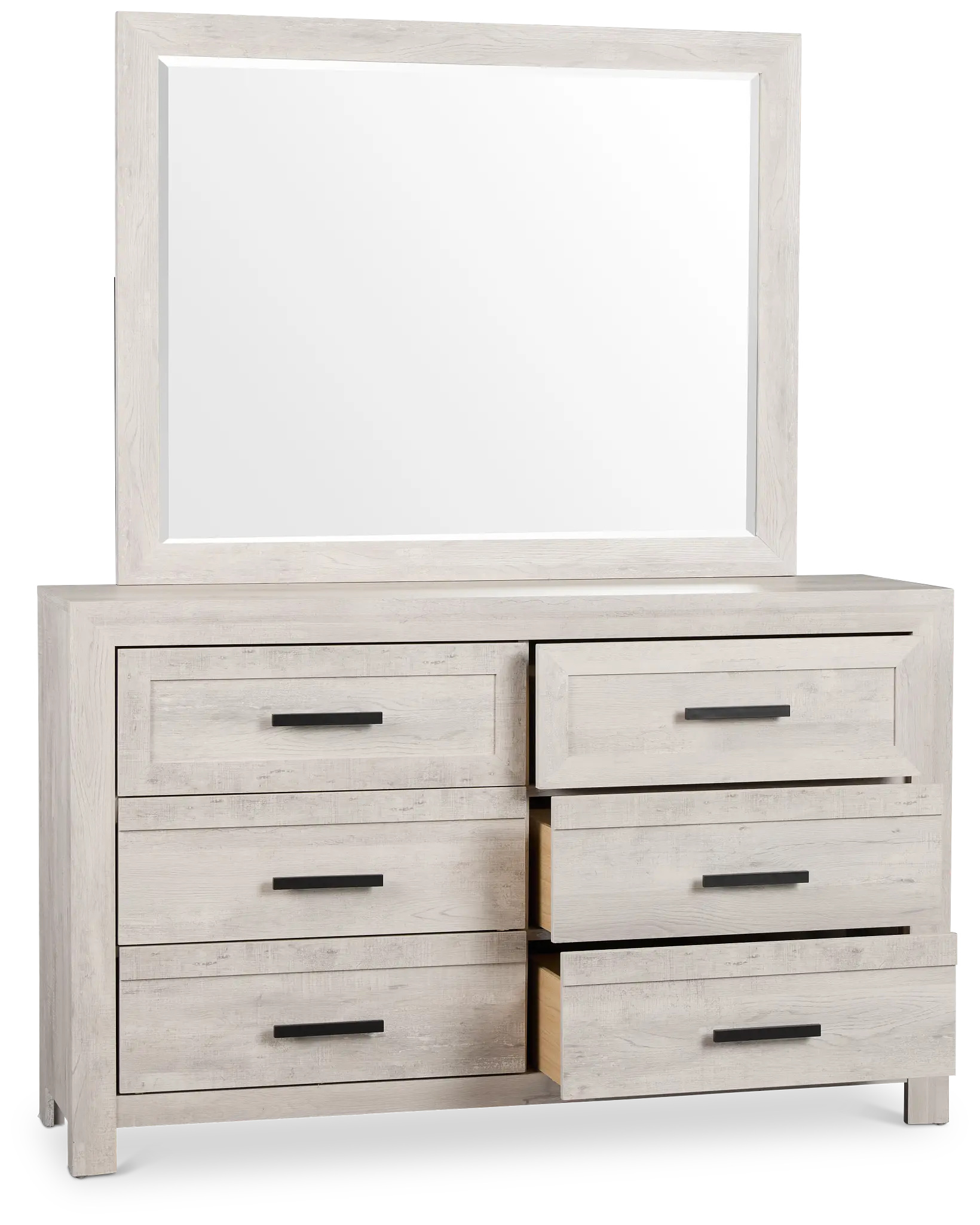 Delray White Dresser & Mirror Delray White Dresser & Mirror