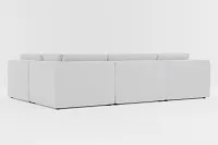Destin Delray Light Gray Fabric 6-piece Pit Sectional