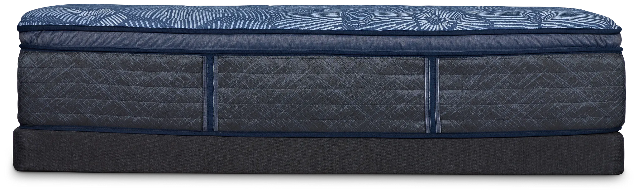Serta Perfect Sleeper Cobalt Calm Plush Low-profile Mattress Set