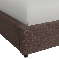 Grayton Elite Dark Brown 44" Upholstered Platform Bed