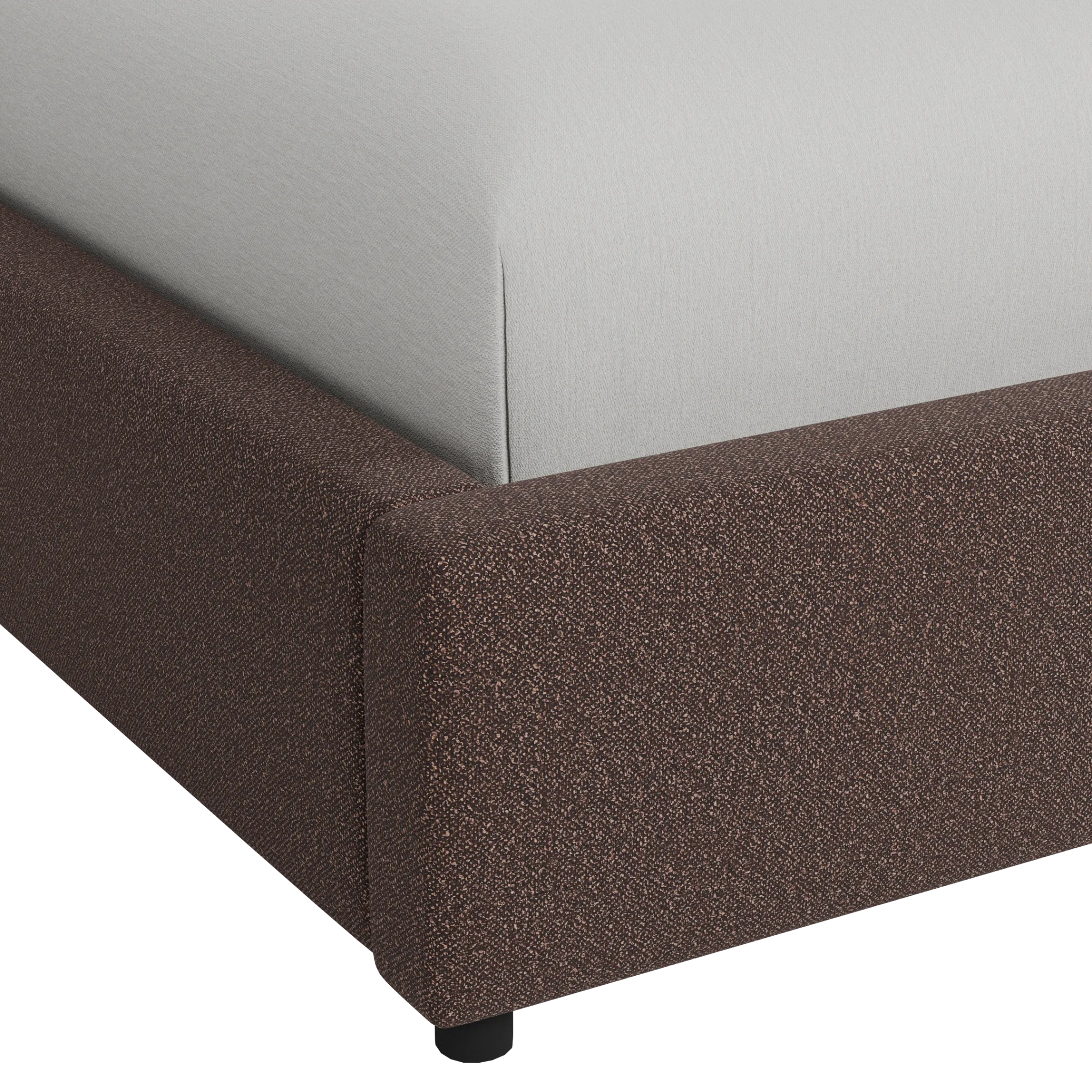 Grayton Elite Dark Brown 44" Upholstered Platform Bed