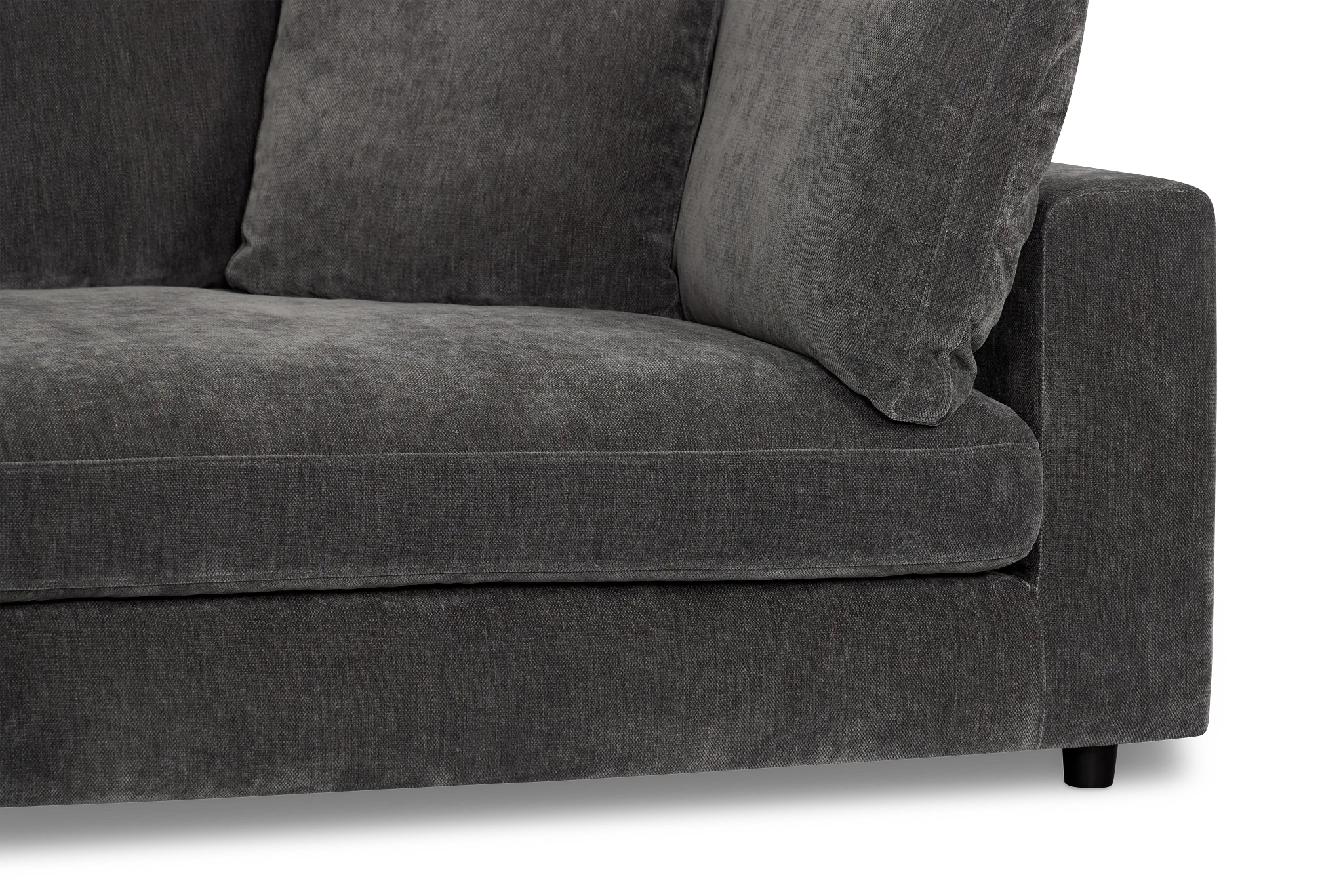 Lounge Dark Gray Fabric Left Chaise Sectional