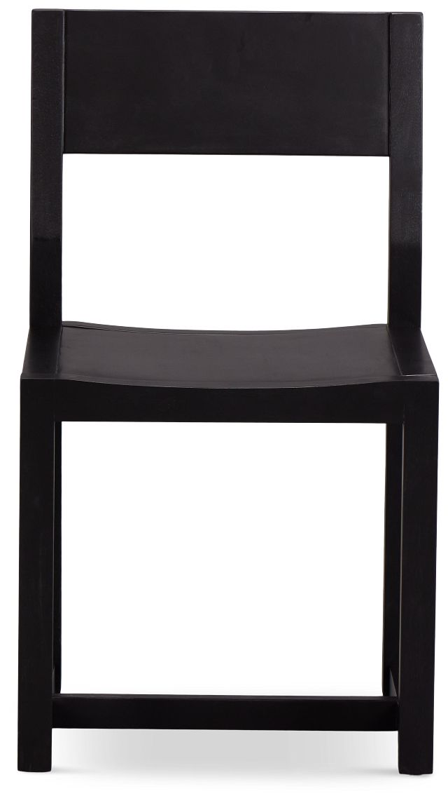 Denton Black Wood Side Chair