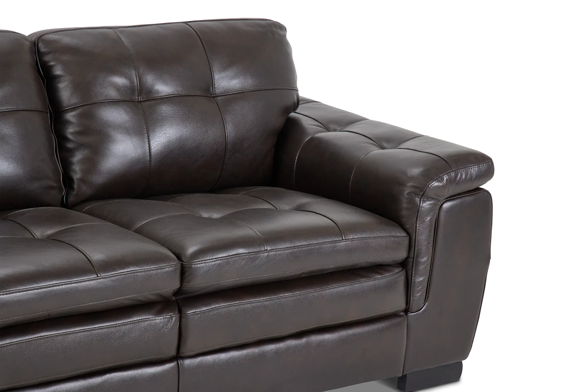 Braden Dark Brown Leather Loveseat Braden Dark Brown Leather Loveseat