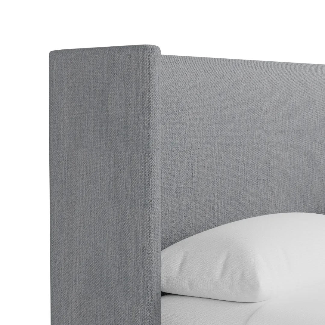 Captiva Revenue Gray 48" Upholstered Shelter Bed