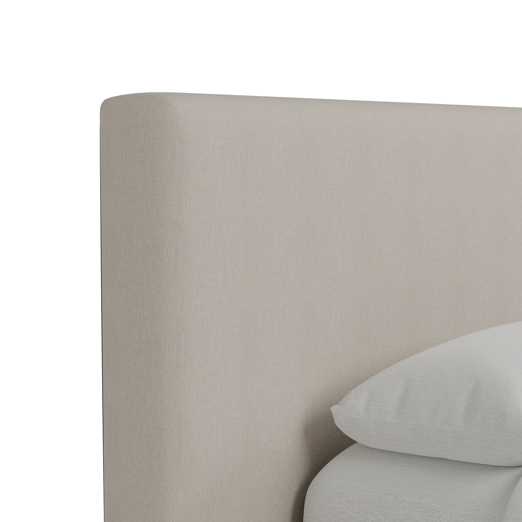 Grayton Revenue Beige 48" Upholstered Platform Bed
