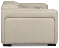 Melody Light Gray Micro Power Reclining Console Sofa