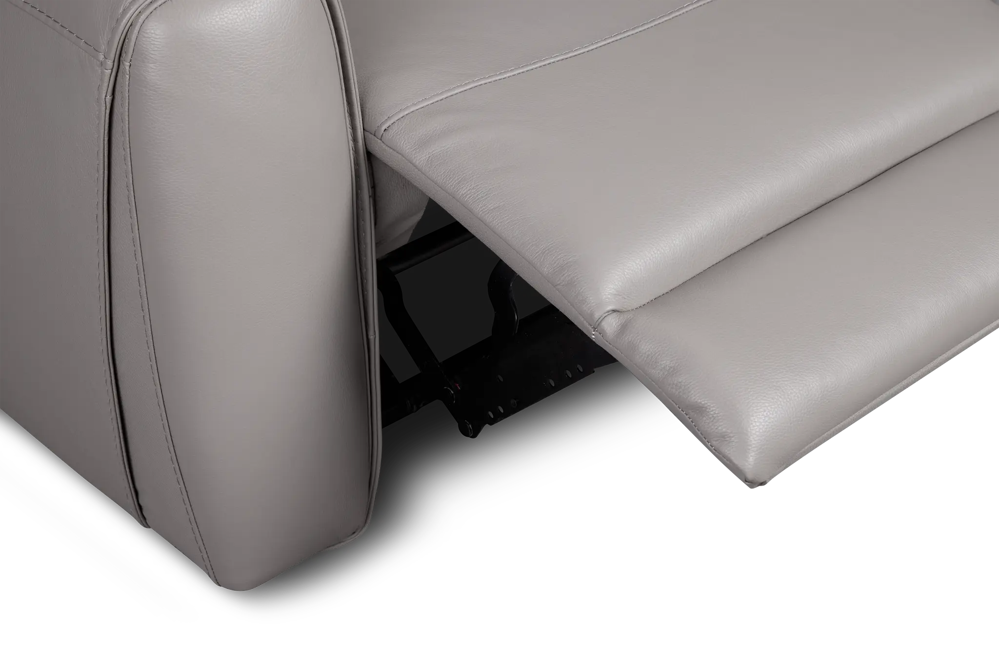 Walker Light Gray Lthr/vinyl Reclining Console Loveseat Walker Light Gray Lthr/vinyl Reclining Console Loveseat