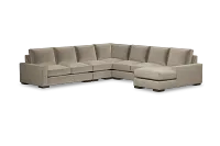 Edgewater Joya Beige Large Right Chaise Sectional