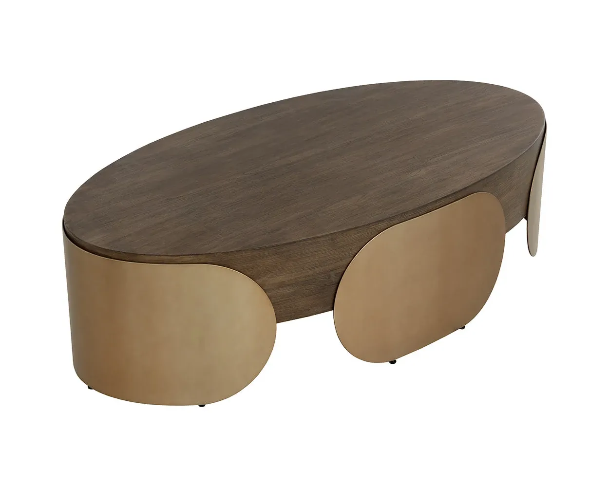 Amalie Dark Tone Oval Coffee Table