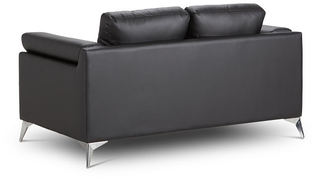 Gianna Black Micro Loveseat