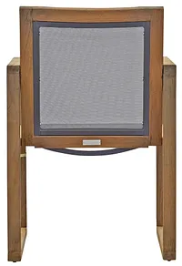 Linear Teak Sling Arm Chair