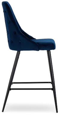 Cameo Dark Blue 27" Upholstered Barstool
