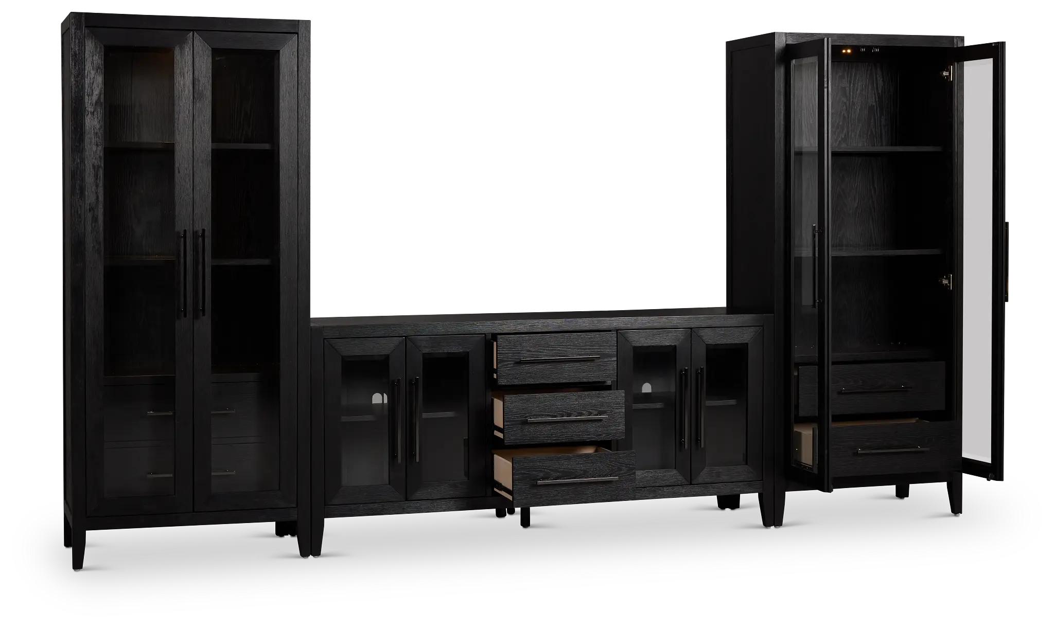 Alden Black 70" Entertainment Wall Alden Black 70" Entertainment Wall