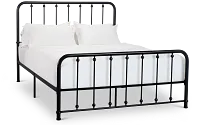 Rory Black Metal Panel Bed