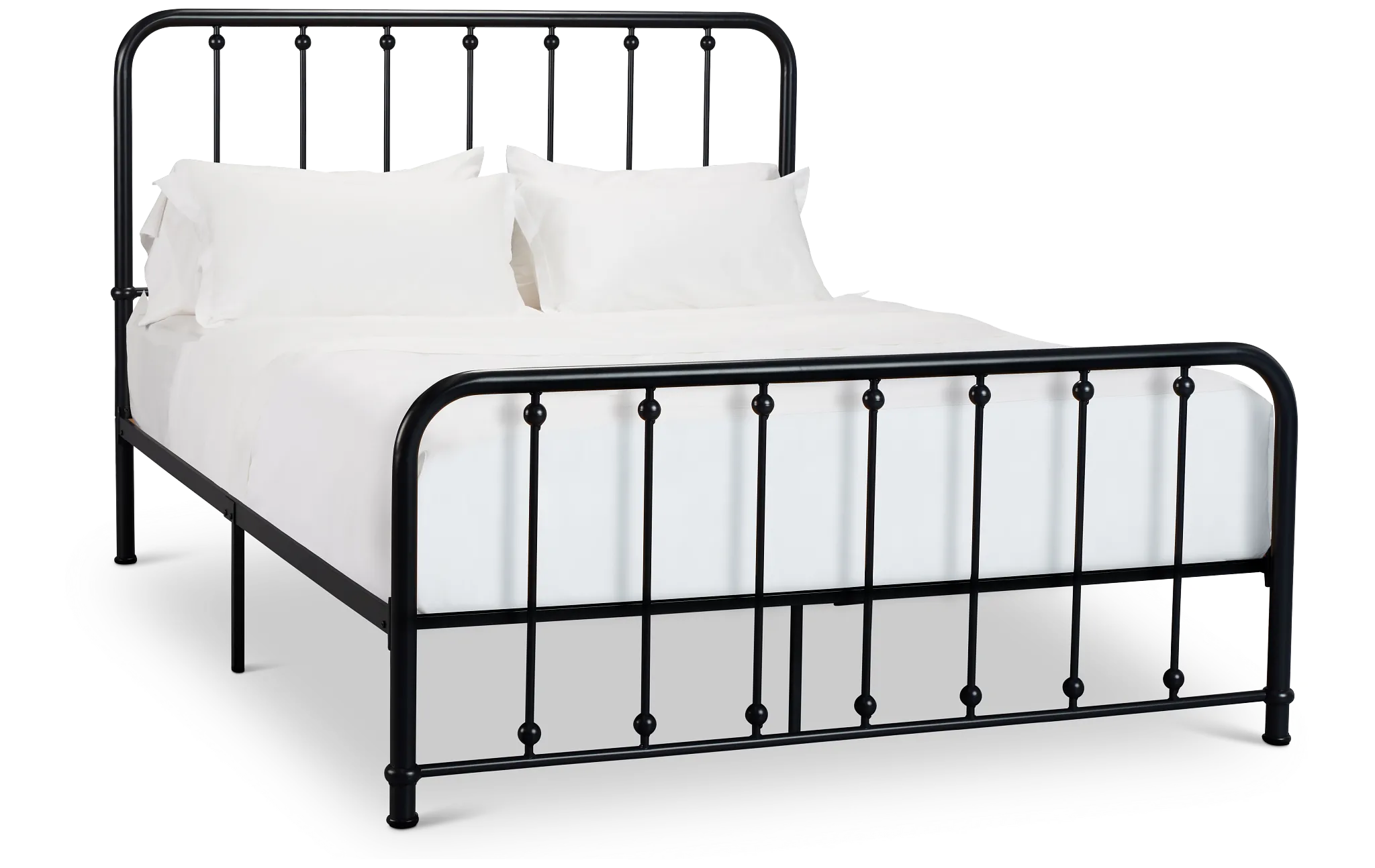 Rory Black Metal Panel Bed