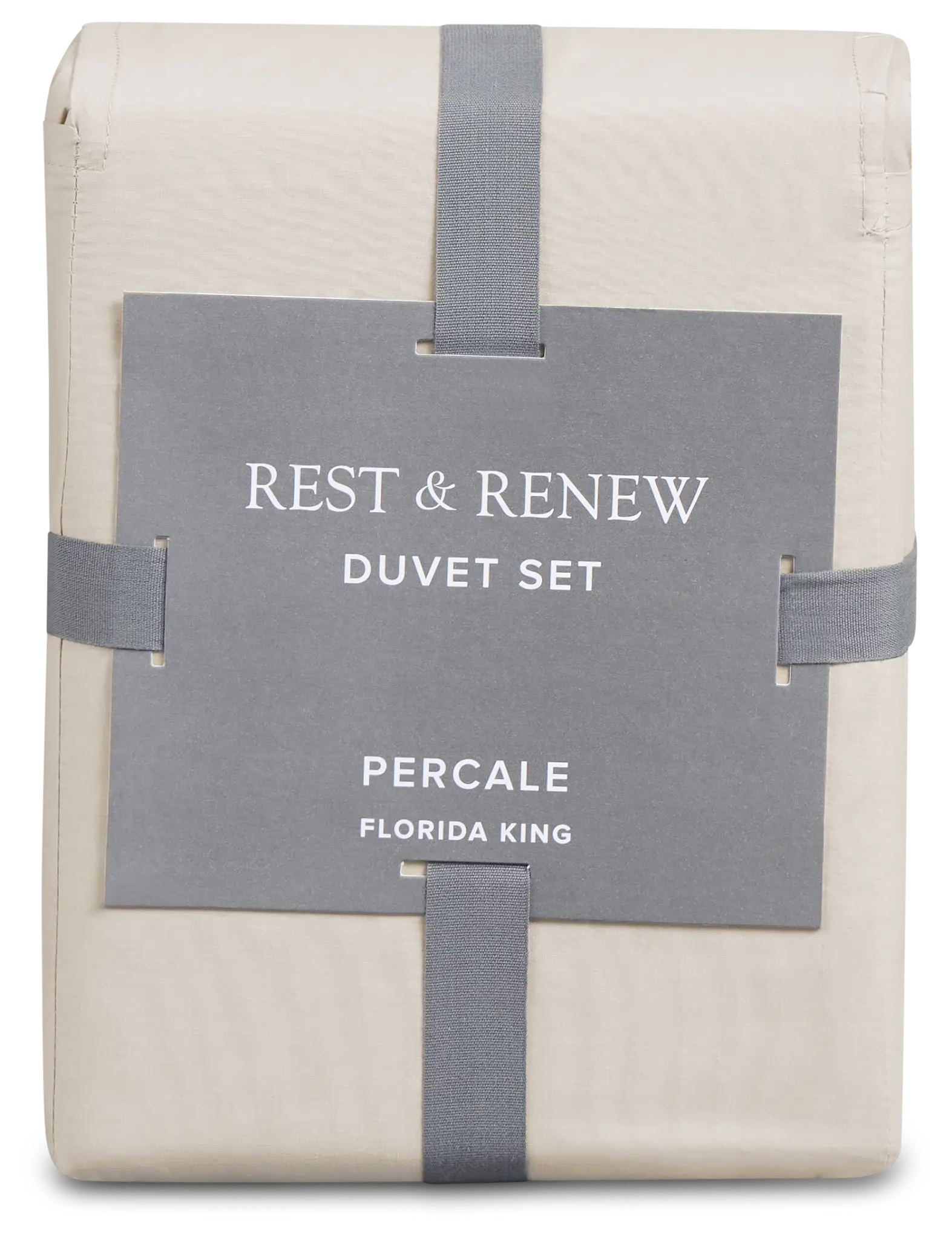 Rest & Renew Percale Cotton Beige 200 Thread Duvet Set Rest & Renew Percale Cotton Beige 200 Thread Duvet Set