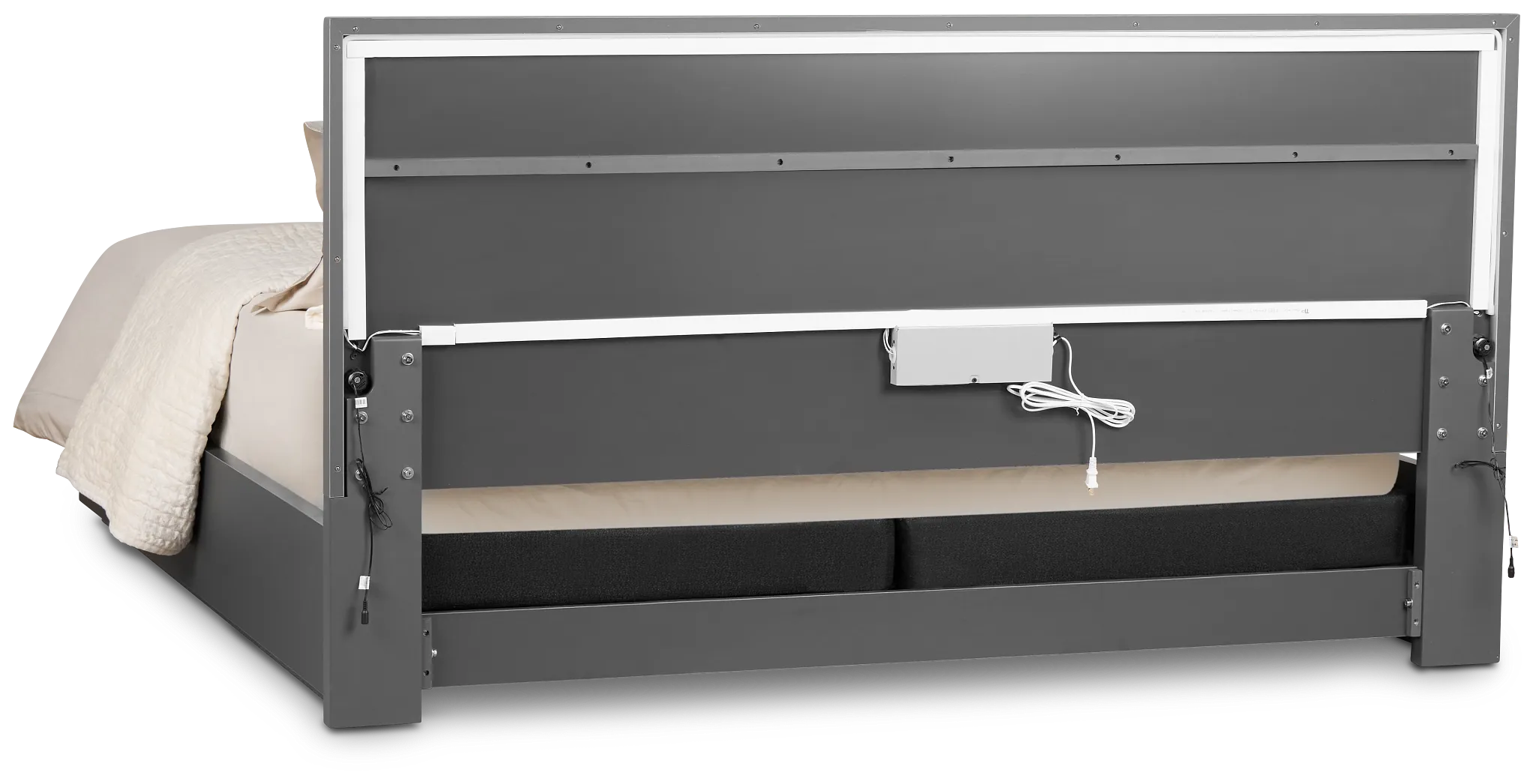 Brasilia Gray Platform Bed