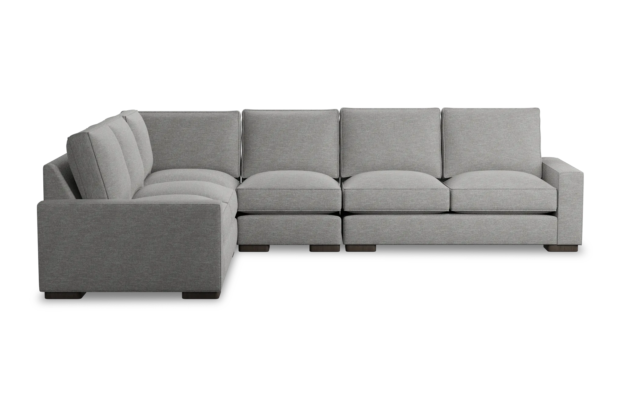 Edgewater Victory Gray Medium Two-arm Sectional