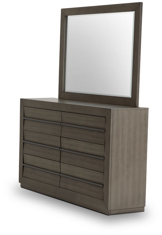 Zurich Gray Dresser & Mirror