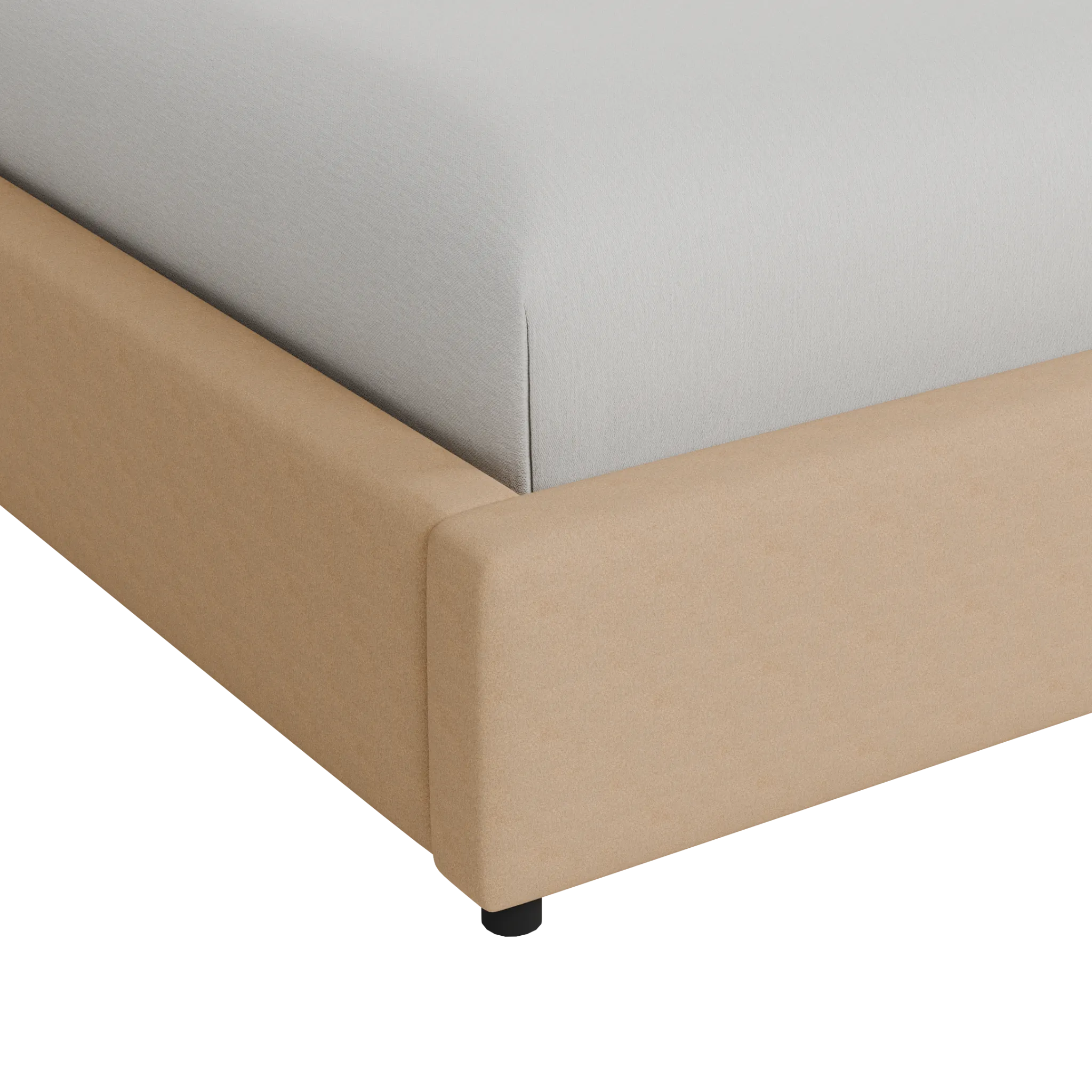 Grayton Merino Taupe 54" Upholstered Platform Bed