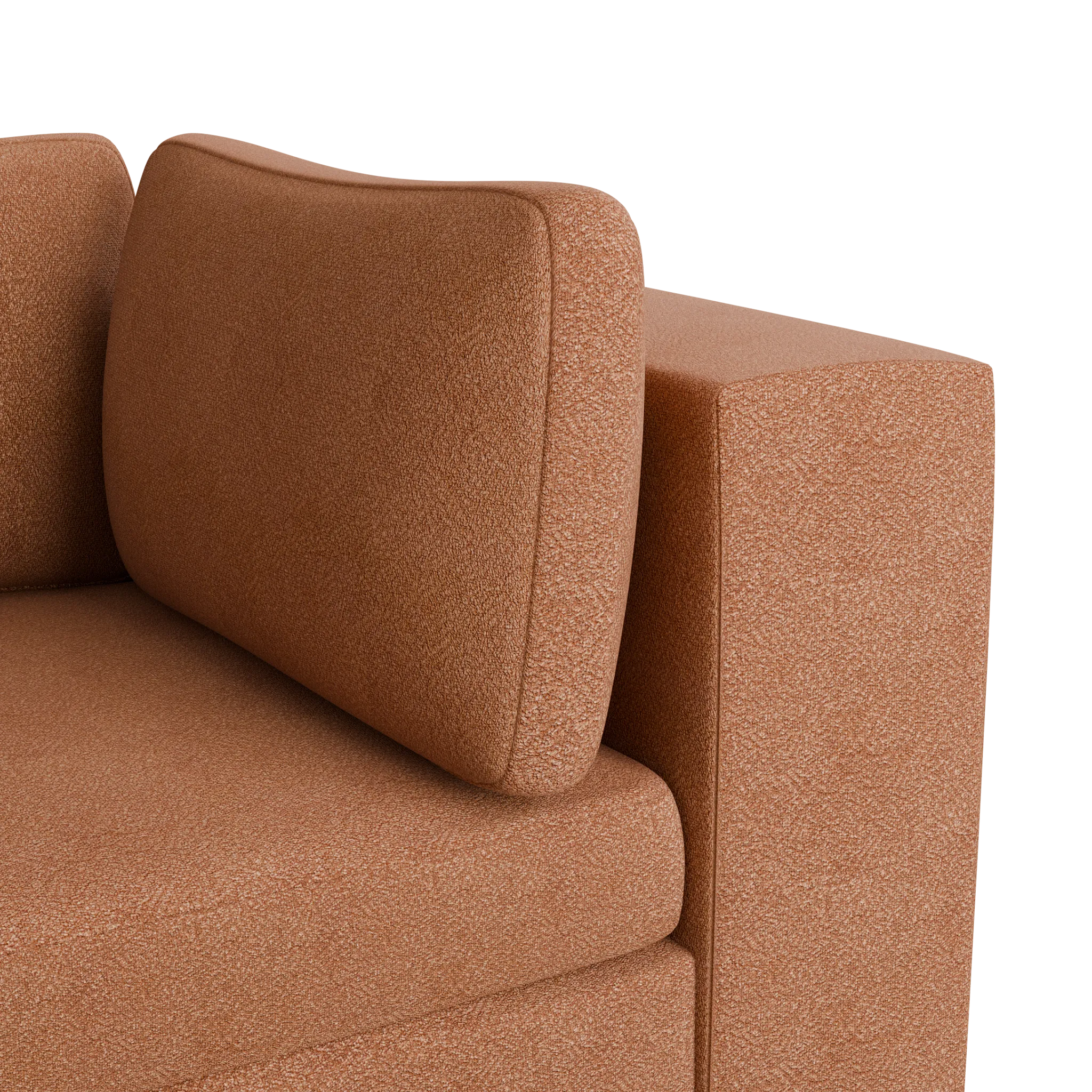 Destin Sutton Orange Fabric 5-piece Modular Sectional