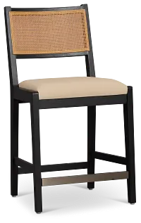 Pacific Black Woven 24" Barstool