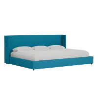 Captiva Joya Teal 48" Upholstered Shelter Bed