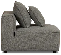Tatum Gray Fabric Armless Chair