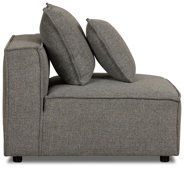 Tatum Gray Fabric Armless Chair