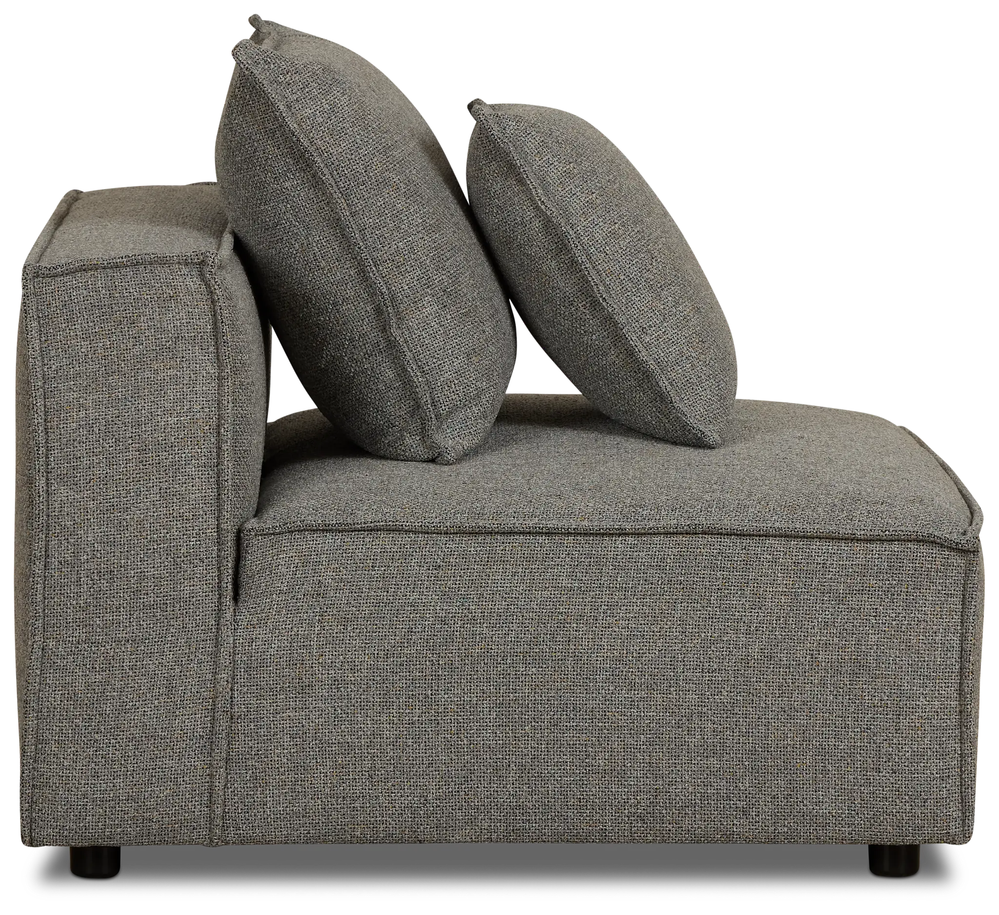 Tatum Gray Fabric Armless Chair Tatum Gray Fabric Armless Chair