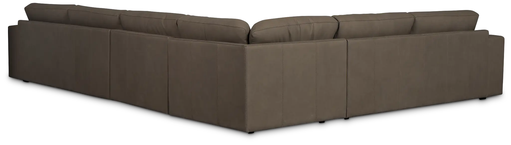 Kellan Dark Gray Leather Medium Two-arm Sectional Kellan Dark Gray Leather Medium Two-arm Sectional