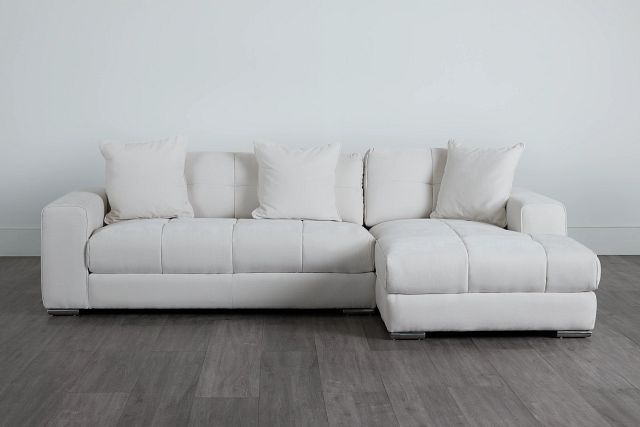 Brielle White Fabric Right Chaise Sectional (0)