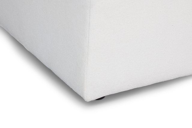Destin Elite Ivory Fabric Cocktail Ottoman