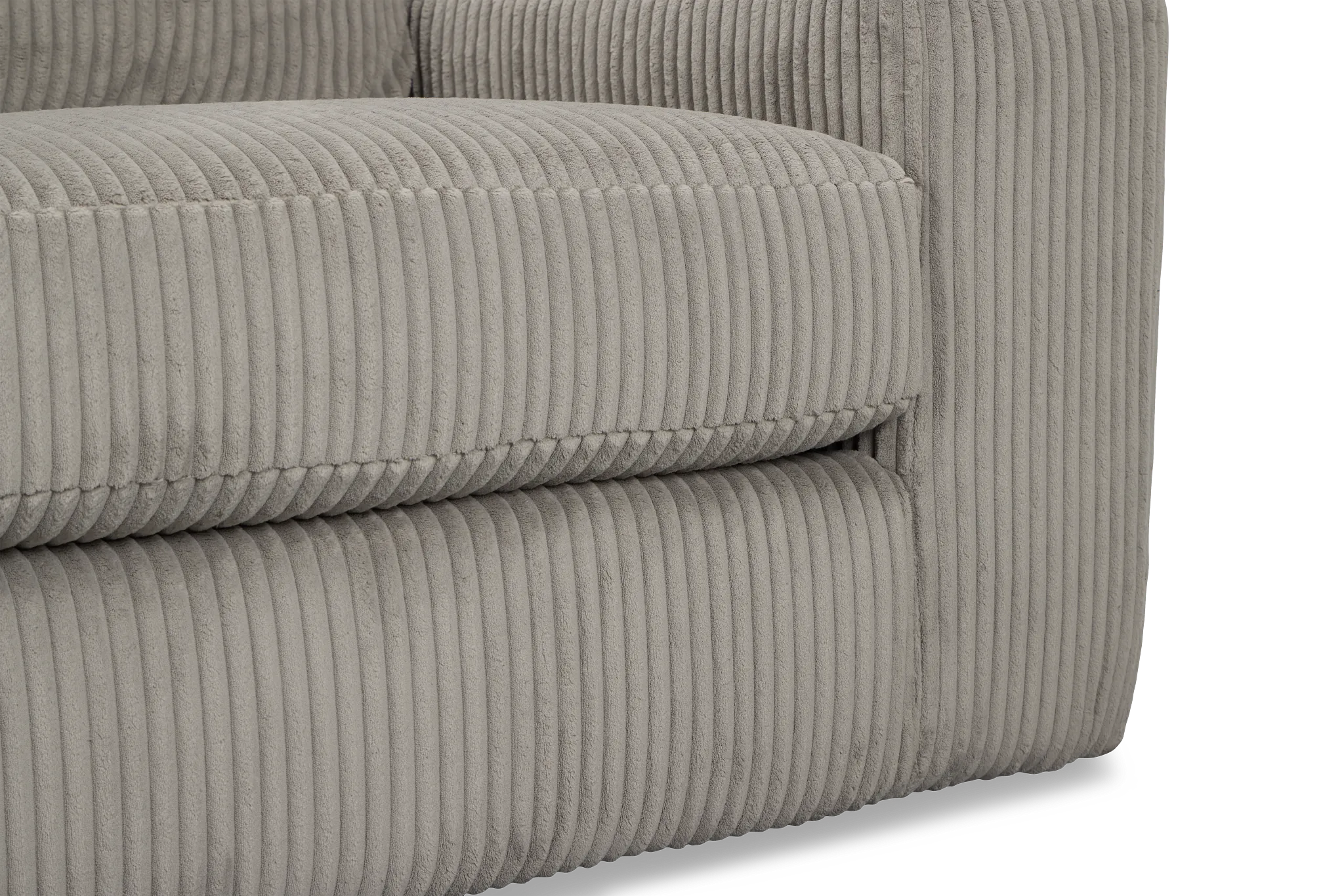 Charlie Gray Fabric Small Left Chaise Sectional