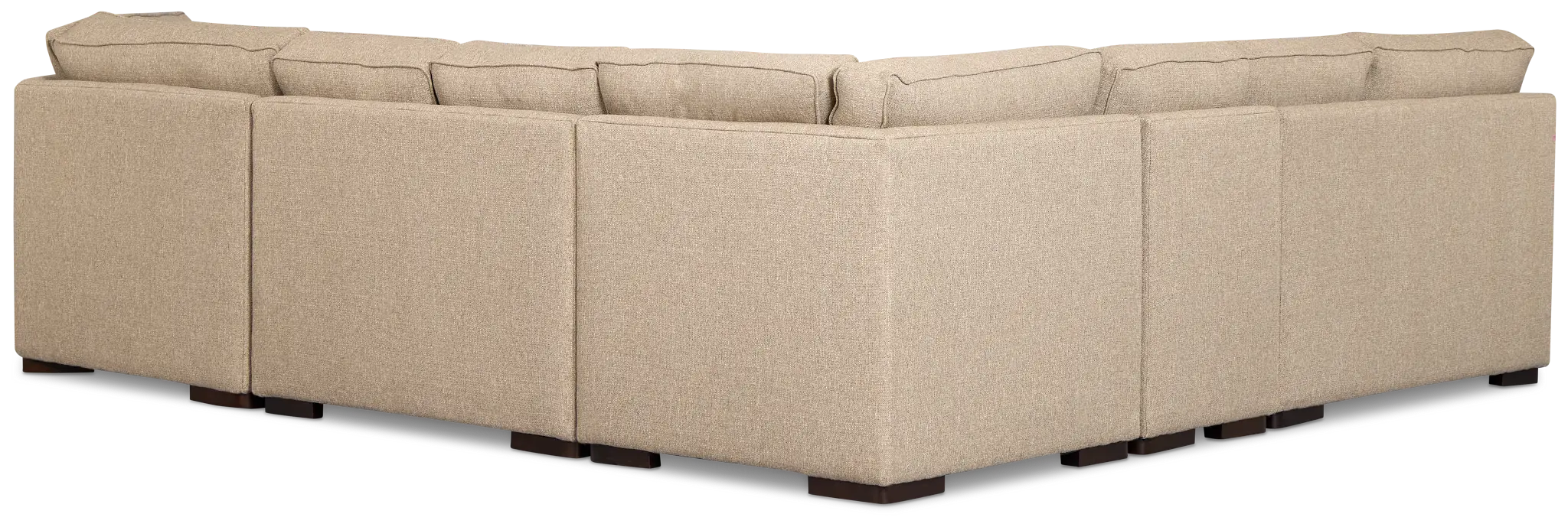Sinclair Brown Fabric Large Right Cuddler Sectional Sinclair Brown Fabric Large Right Cuddler Sectional