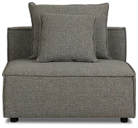 Tatum Gray Fabric Armless Chair
