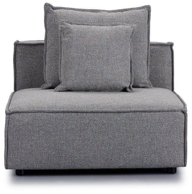Tatum Gray Fabric Armless Chair