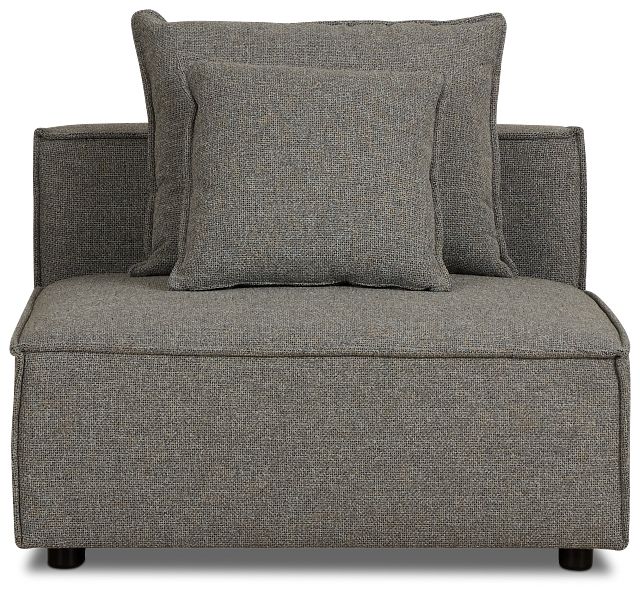 Tatum Gray Fabric Armless Chair