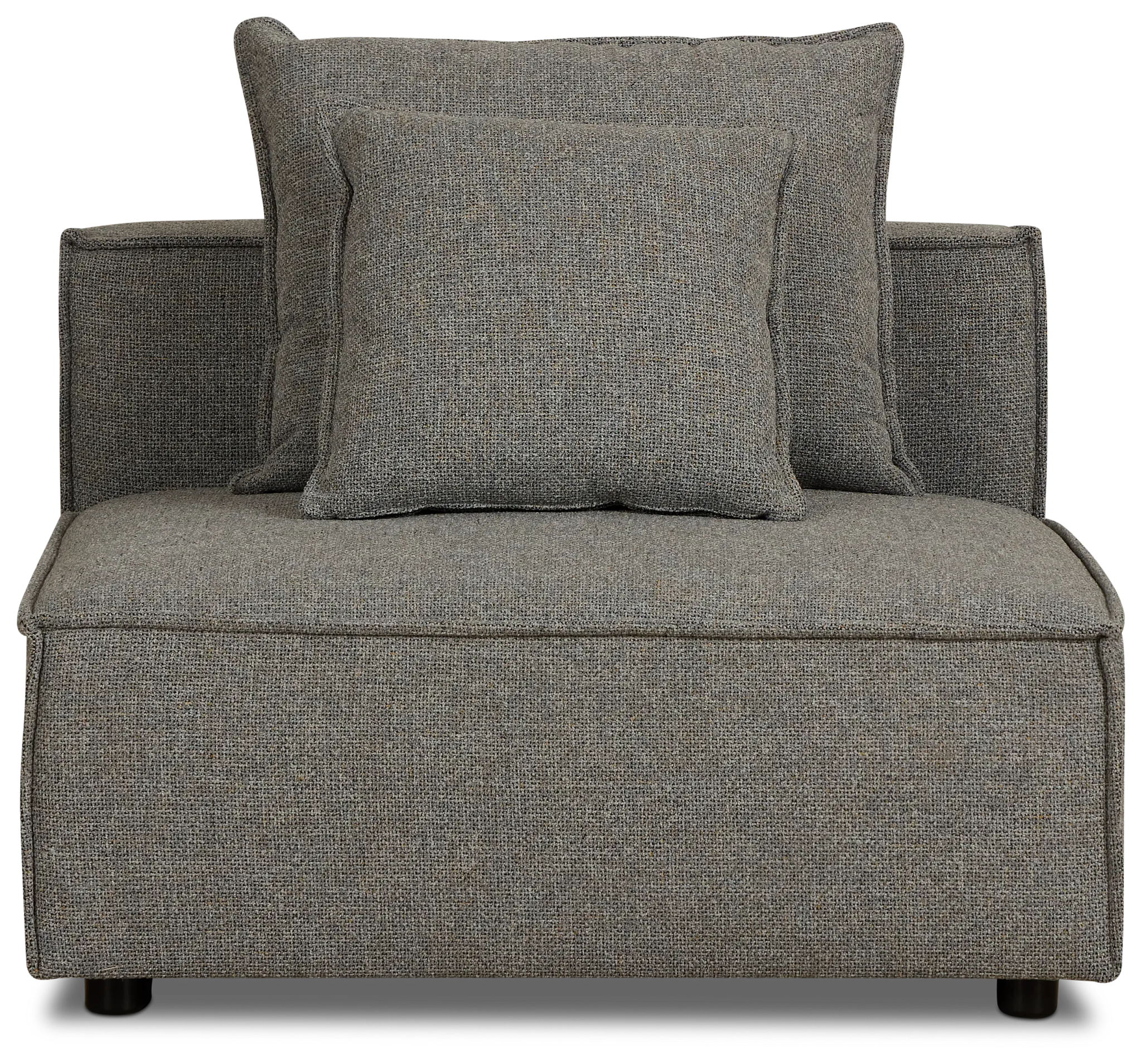 Tatum Gray Fabric Armless Chair