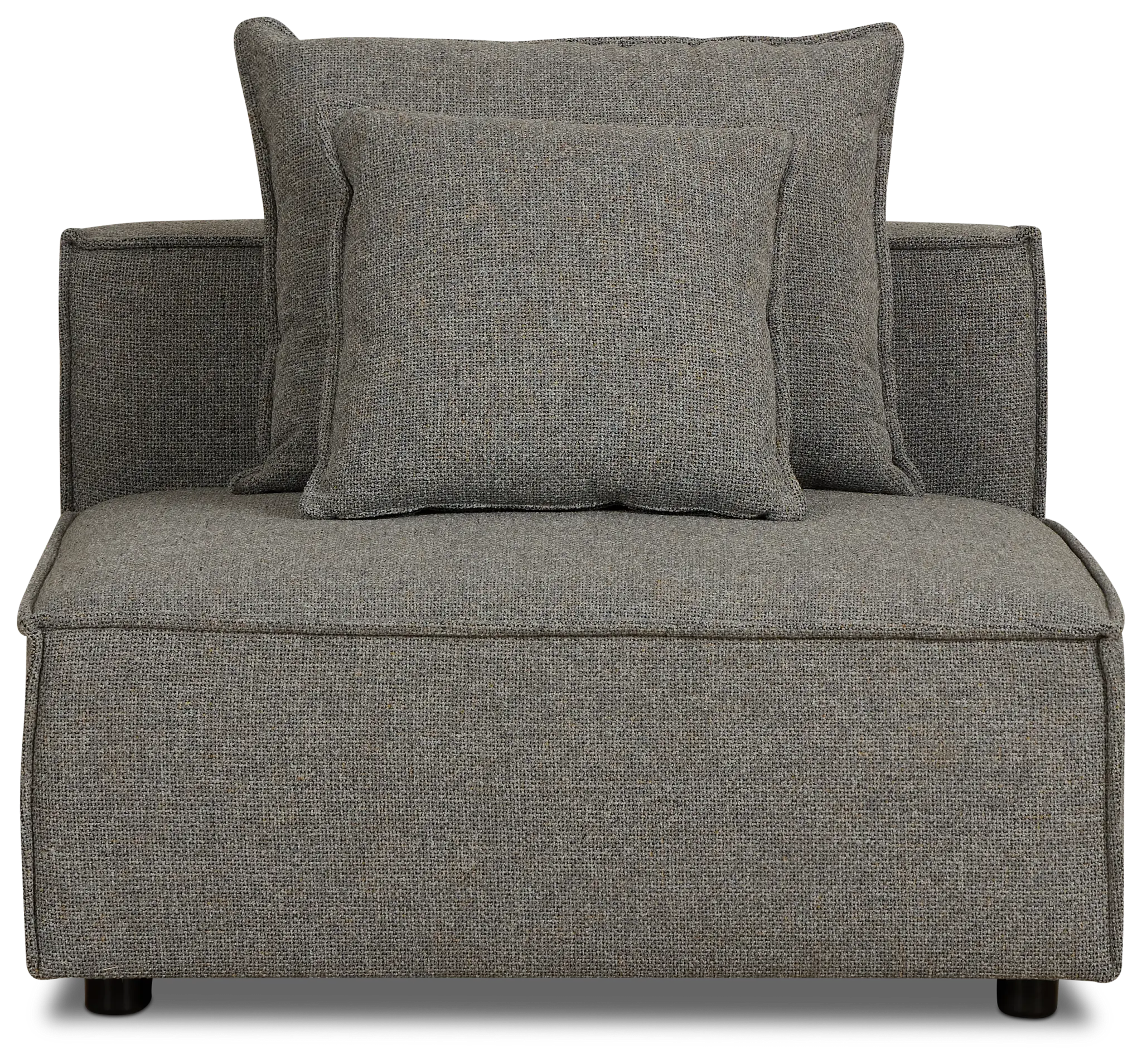 Tatum Gray Fabric Armless Chair Tatum Gray Fabric Armless Chair