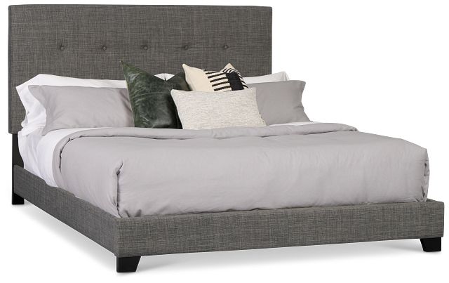 Flagler Gray Uph Panel Bed
