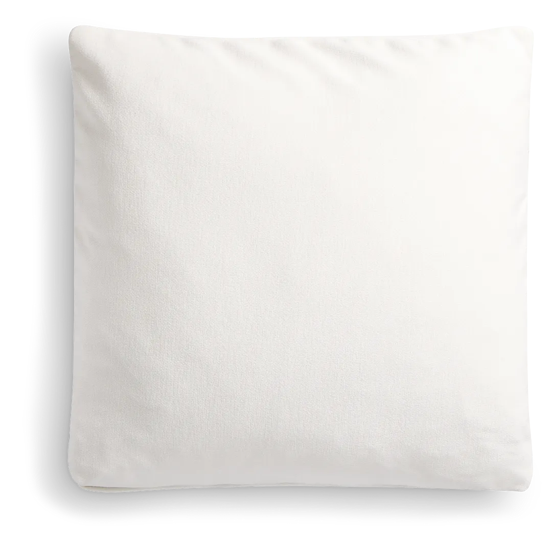 Citymod White Fabric 20" Accent Pillow