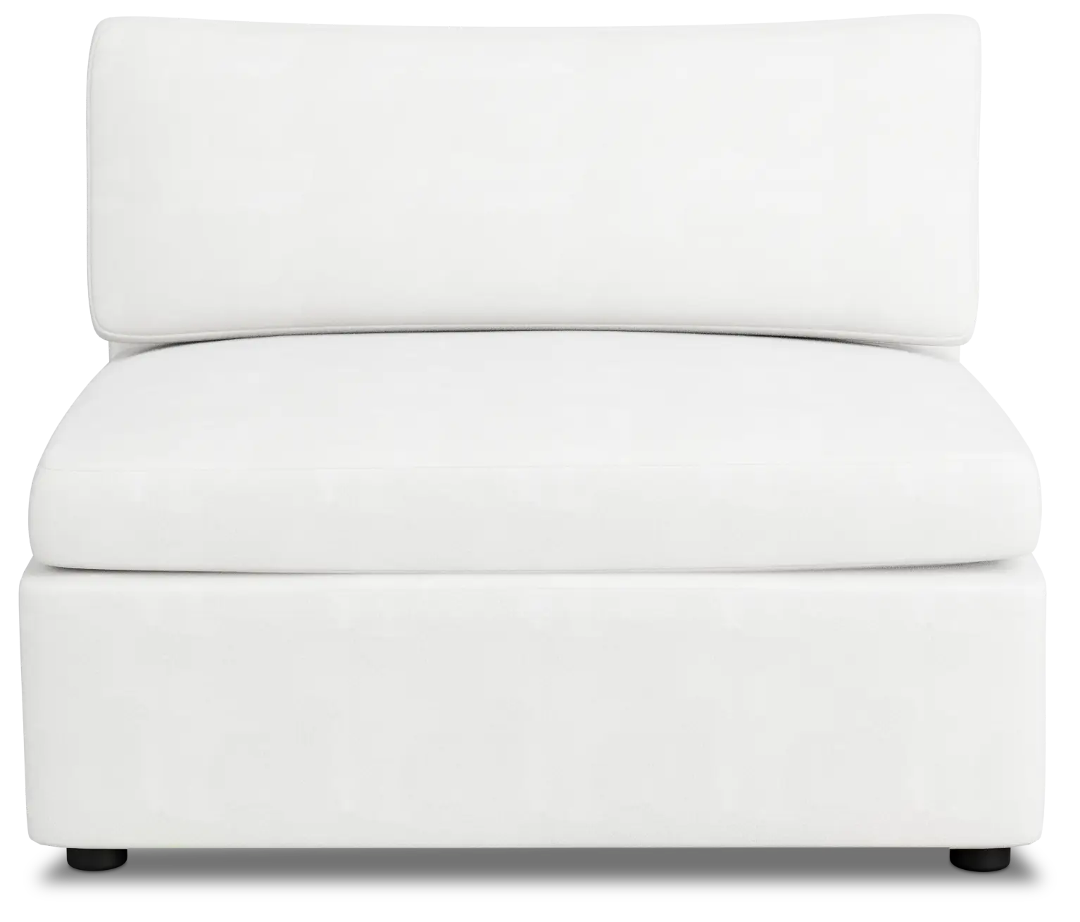 Destin Sutton White Fabric Armless Chair Destin Sutton White Fabric Armless Chair