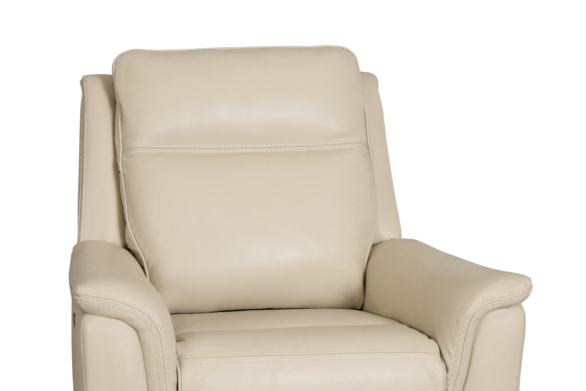 Aiden Light Gray Leather Power Glider Recliner With Power Headrest