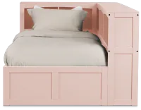 Charleston Pink Corner Bookcase Bed