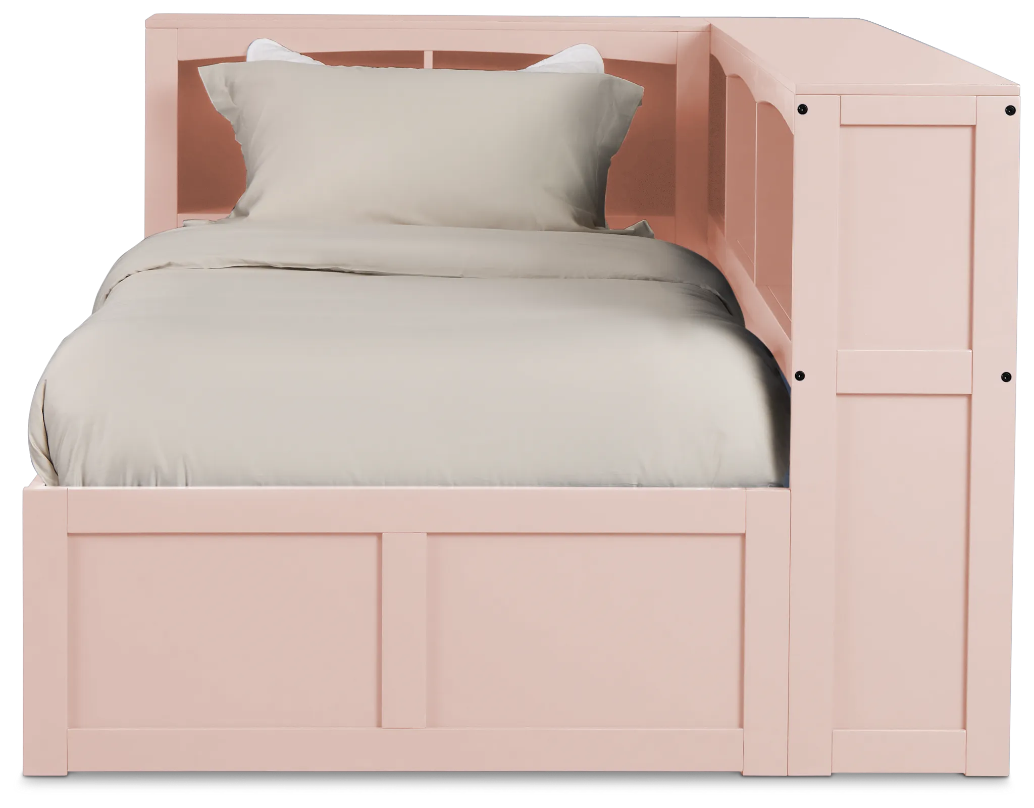 Charleston Pink Corner Bookcase Bed